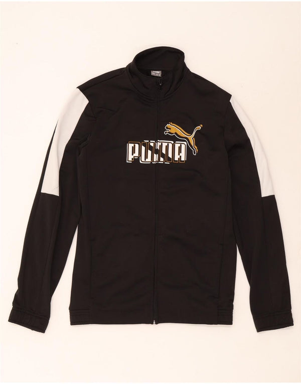 Puma Jungen Grafik-Trainingsoberteil, Jacke, 15–16 Jahre, Schwarz, Farbblock