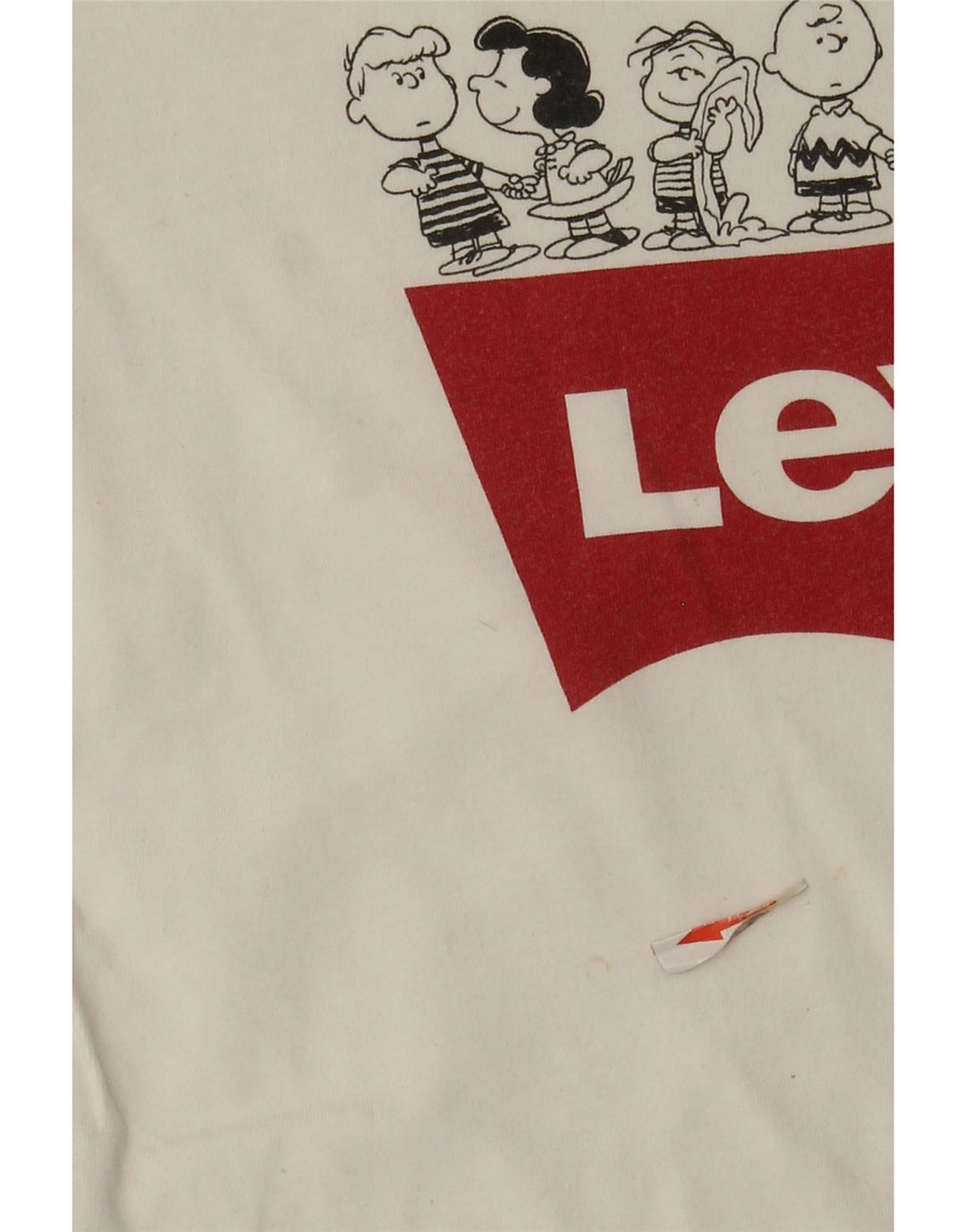 Levi's Damen Peanuts Graphic T-Shirt Top UK 6 XS Weiß