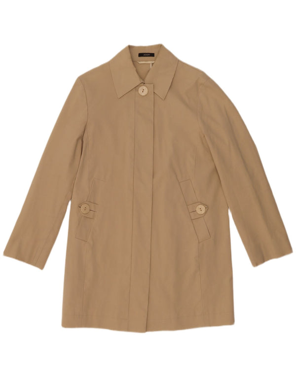 Joop Damen Mantel EU 36 Small Beige Baumwolle