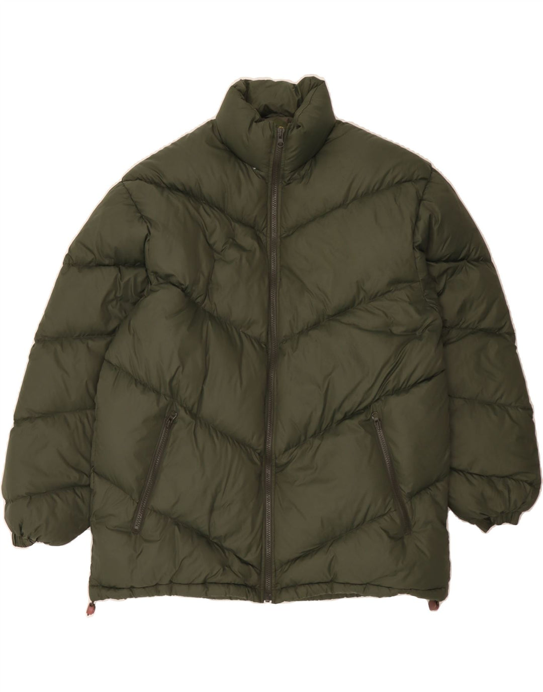 RASCHER Mens Padded Jacket IT 54 2XL Khaki Polyester Vintage Rascher and Second-Hand Rascher from Messina Hembry 