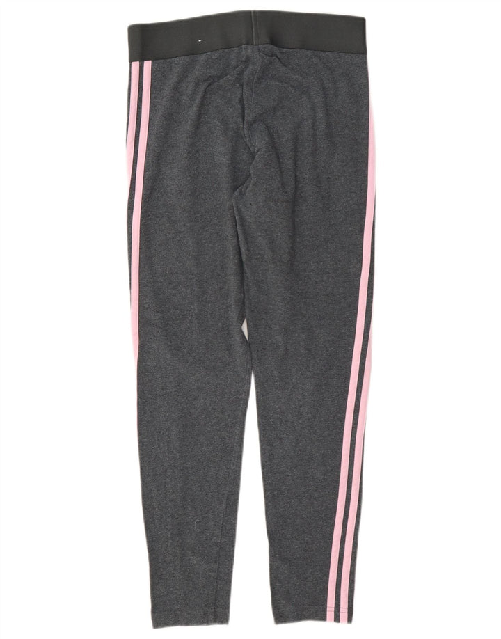 Adidas Damen Leggings UK 10 Small Graue Baumwolle