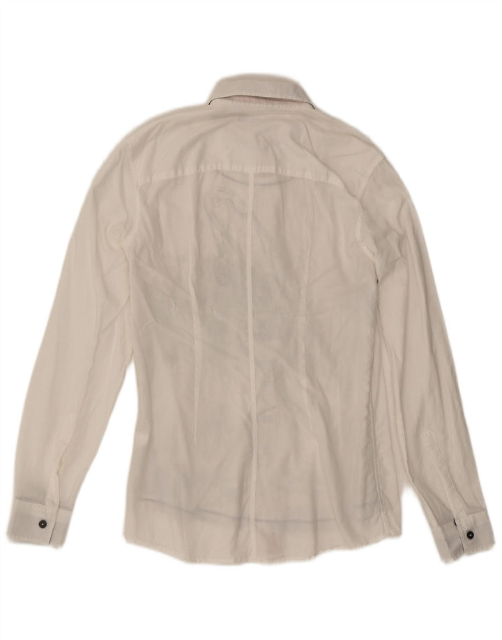 Daniele Alessandrini Herrenhemd Small Weiß