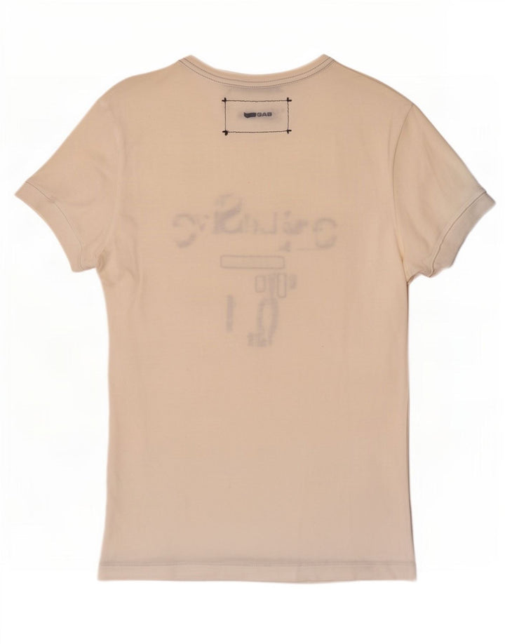 Gas Herren-T-Shirt mit Grafik, Größe S, Weiß