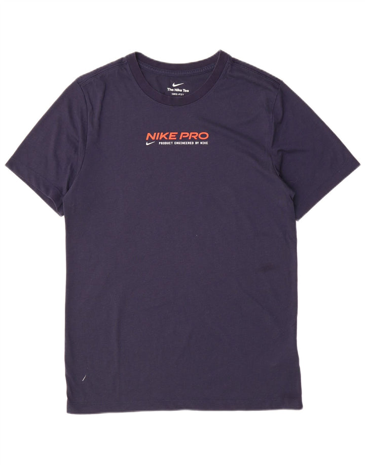 Nike Herren-T-Shirt mit Dri-Fit-Grafik, Größe S, Marineblau, Polyester