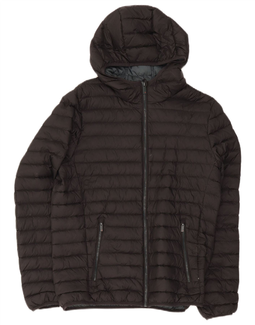 Mistral Herren-Jacke mit Kapuze, gepolstert, UK 38, mittelschwarzes Nylon