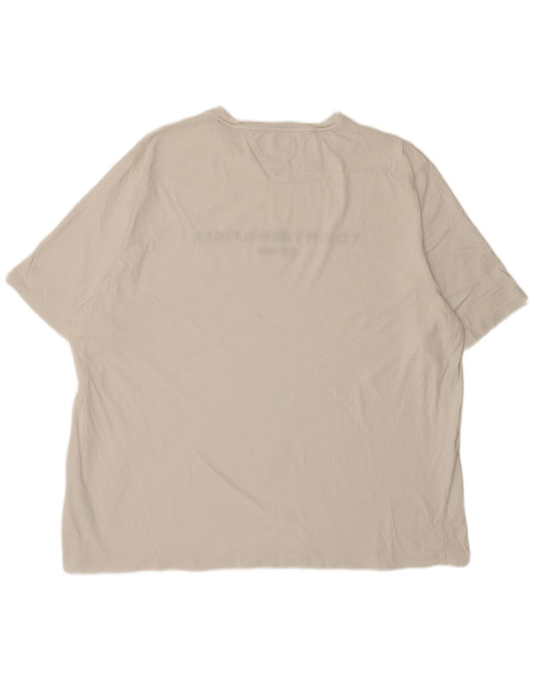 Tommy Hilfiger Mens Tall Graphic T-Shirt Top 4XL White Cotton