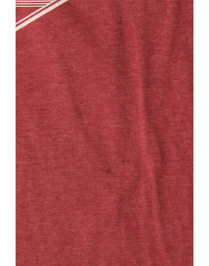 Billabong Herren Grafik-T-Shirt-Oberteil aus mittlerer burgunderroter Baumwolle