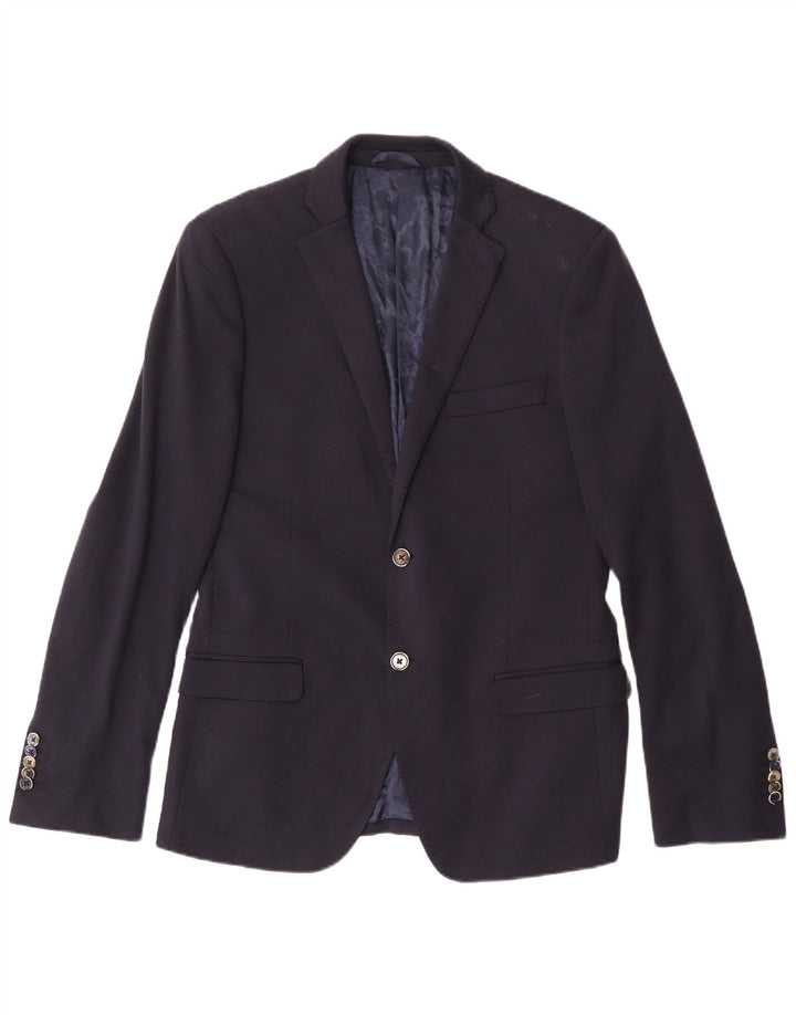 John Barritt Herren-Slim-Fit-Blazer mit 2 Knöpfen, Gr. 40, Marineblau