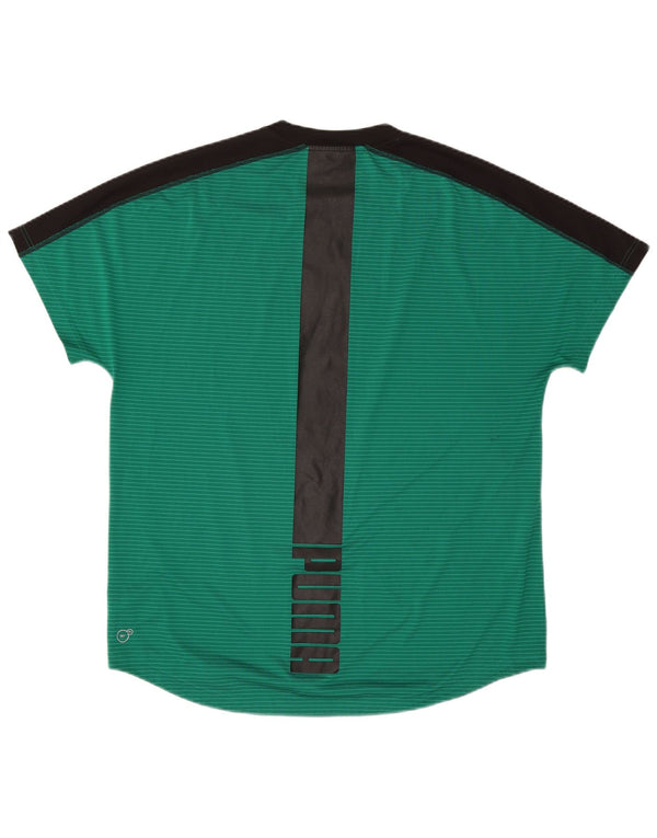 Puma Herren Grafik T-Shirt Top XL Grün Colourblock Polyester