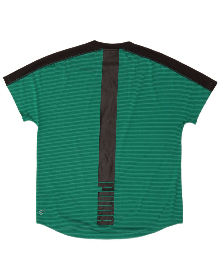 Puma Herren Grafik T-Shirt Top XL Grün Colourblock Polyester