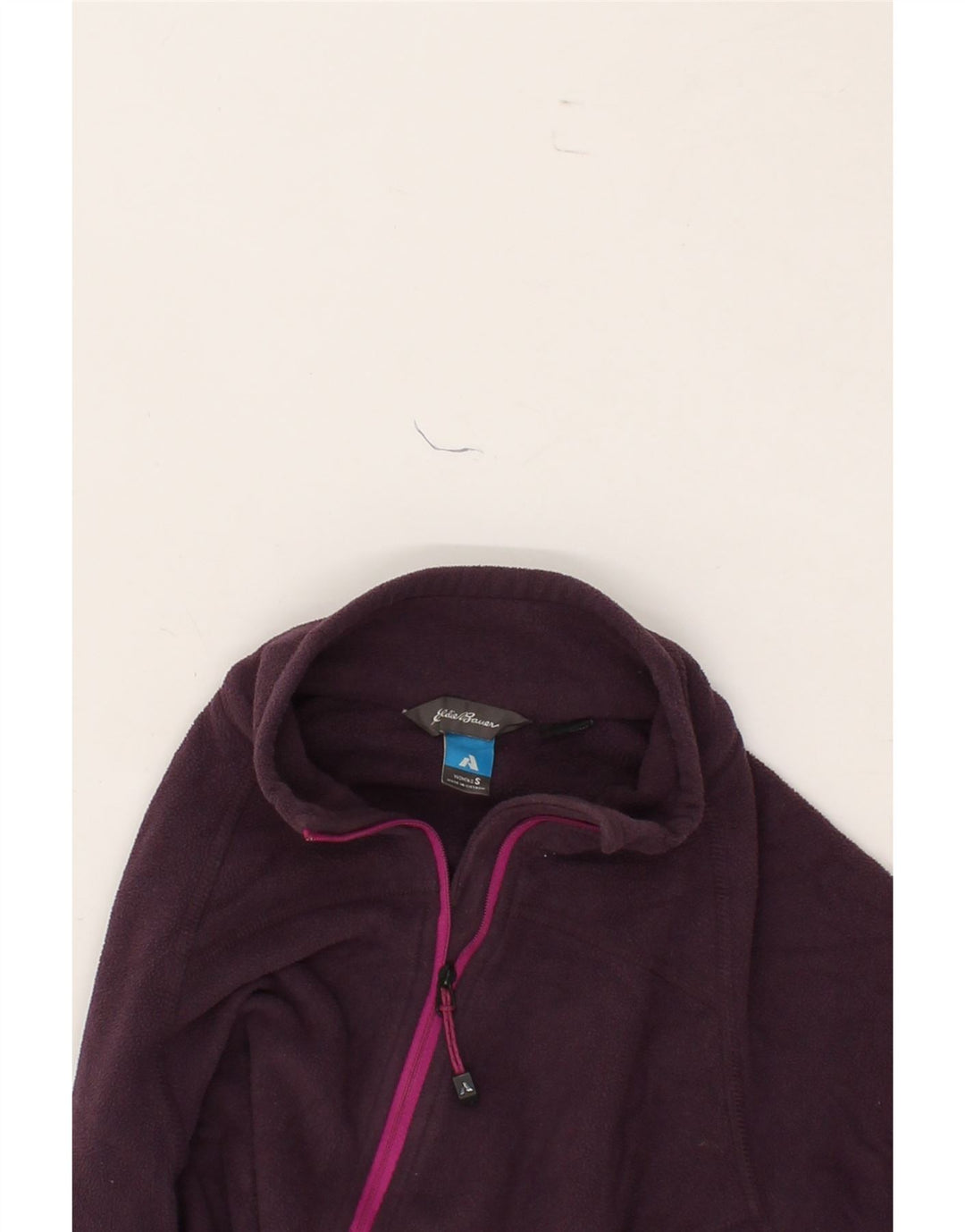 EDDIE BAUER Womens Zip Neck Fleece Jumper UK 10 Small Purple Polyester Vintage Eddie Bauer and Second-Hand Eddie Bauer from Messina Hembry 