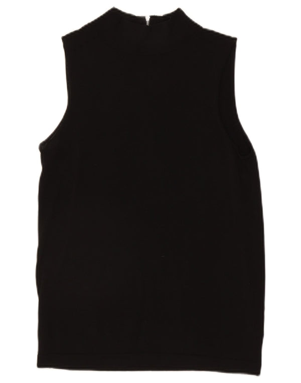 Reiss Womens Vest Top UK 14 Large Black Viscose
