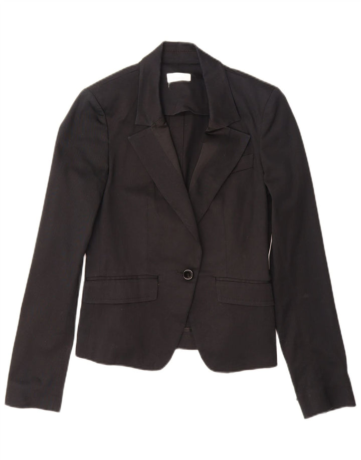 PINKO Damen-Blazer mit 1 Knopf, Gr. 10, Größe S, Schwarz, Baumwolle