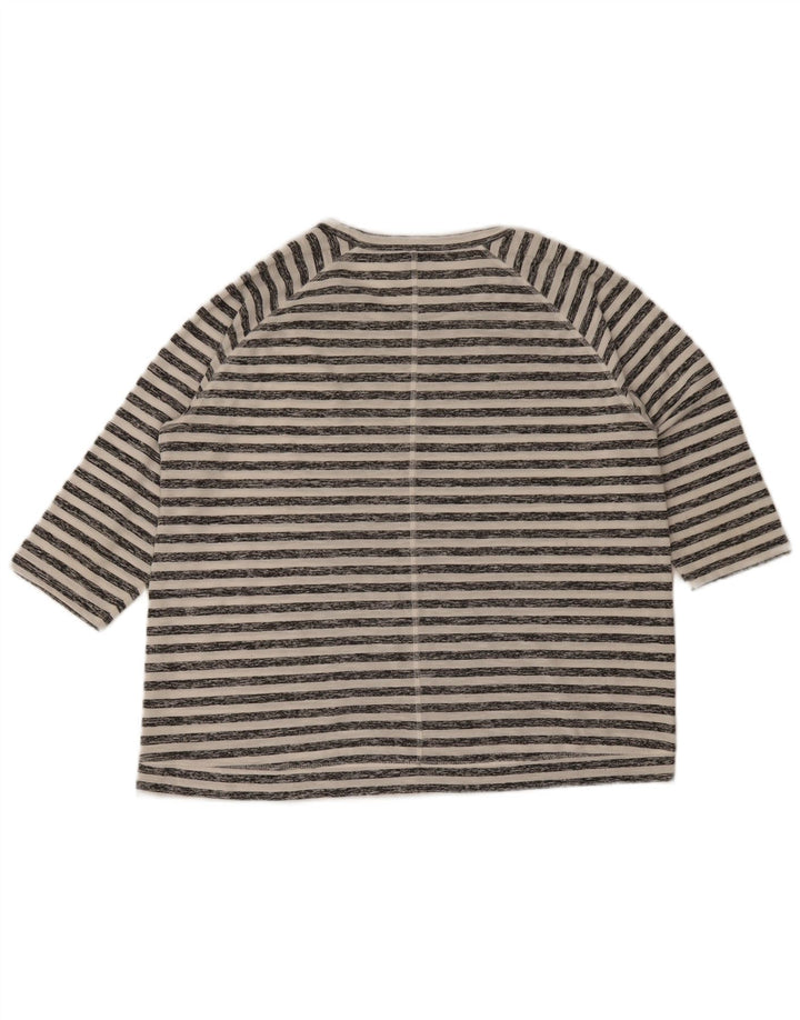 Marks & Spencer Damen-Top, 3/4-Ärmel, UK-Größe 16, Größe L, weiß gestreift