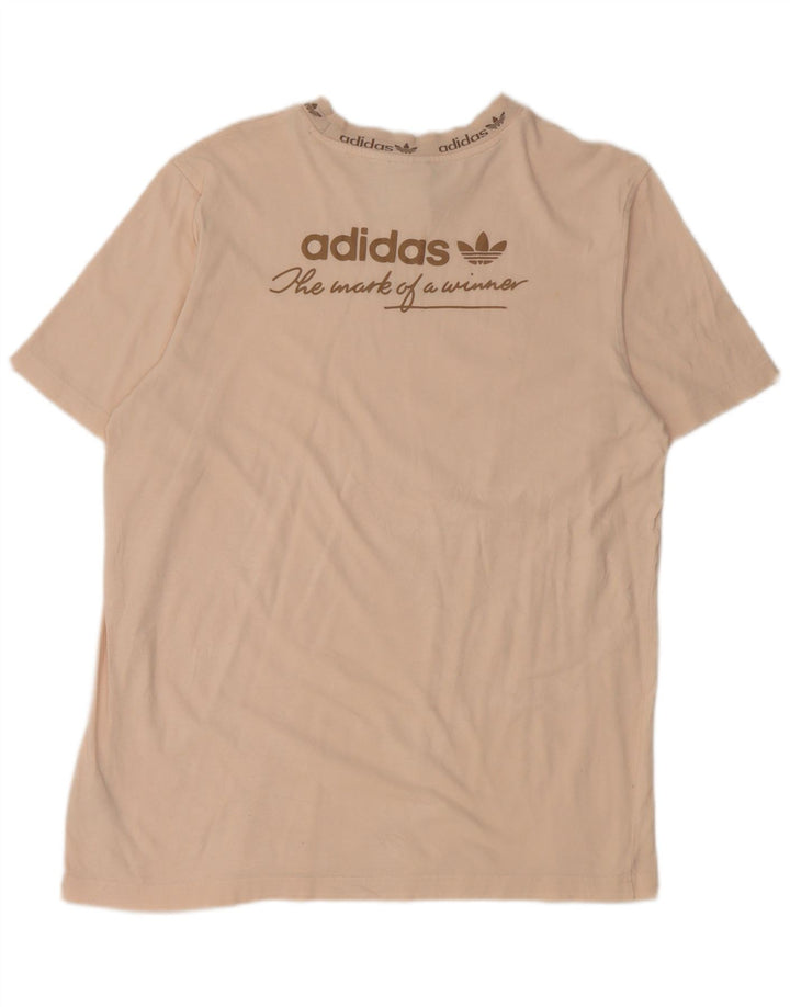 Adidas Herren Grafik-T-Shirt aus mittelbeiger Baumwolle