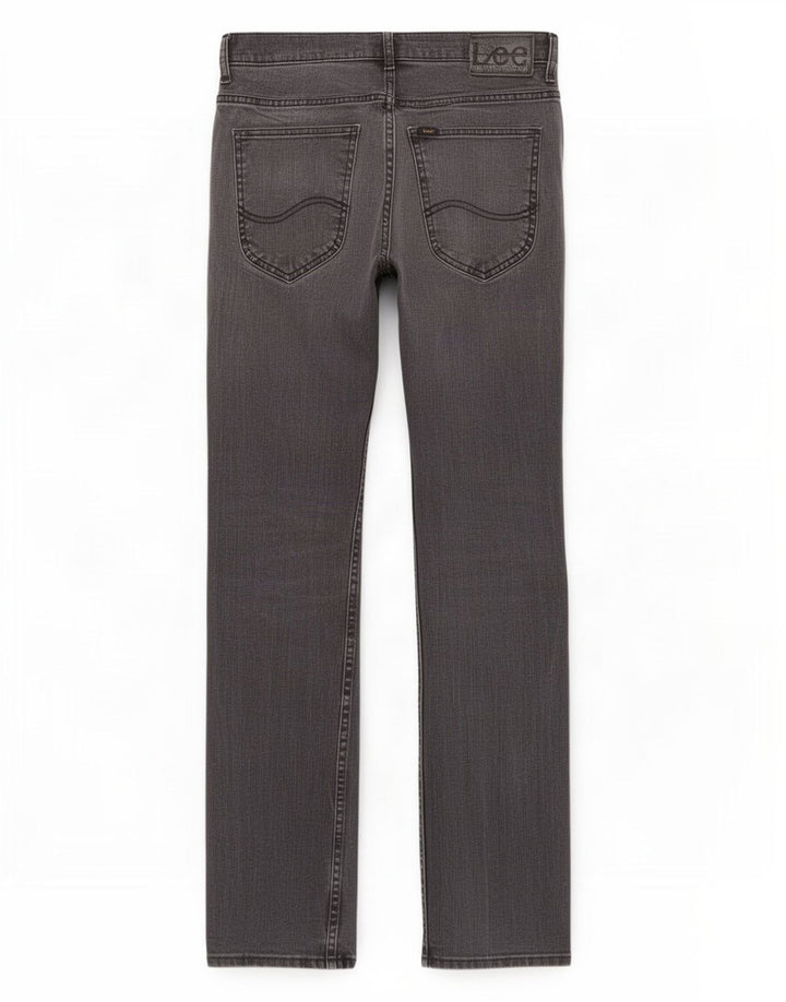 Lee Herren Straight Jeans W29 L32 Graue Baumwolle