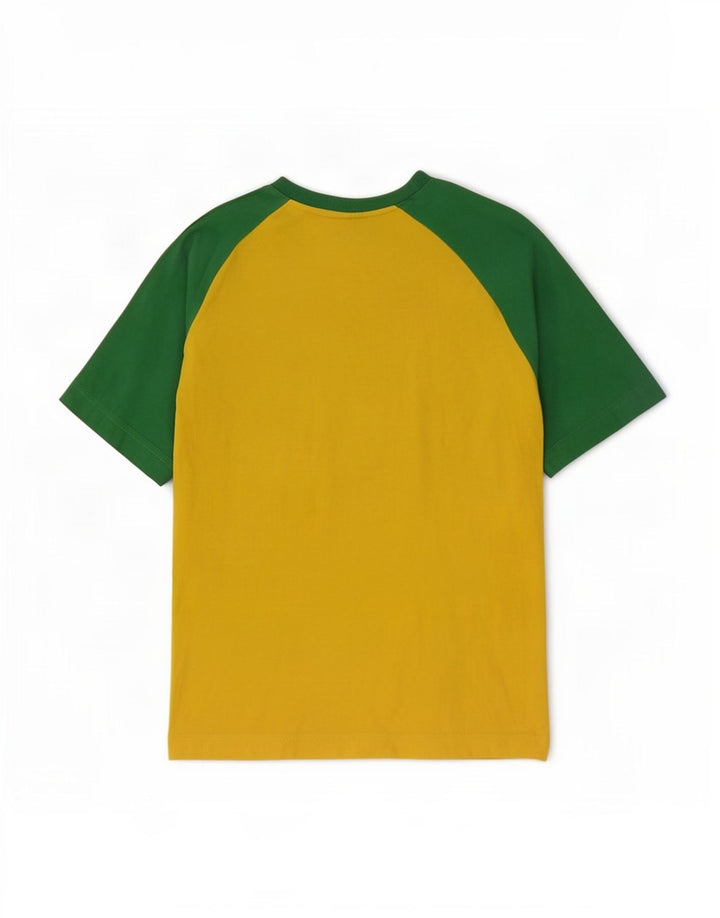 Puma Herren-T-Shirt mit Grafik, Größe S, Gelb, Farbblock