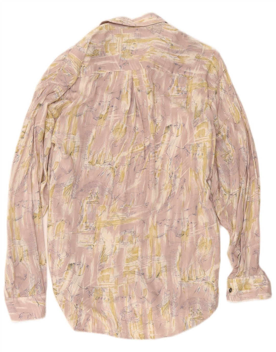 Vintage Herren Hemd mit abstraktem Muster, klein, rosa