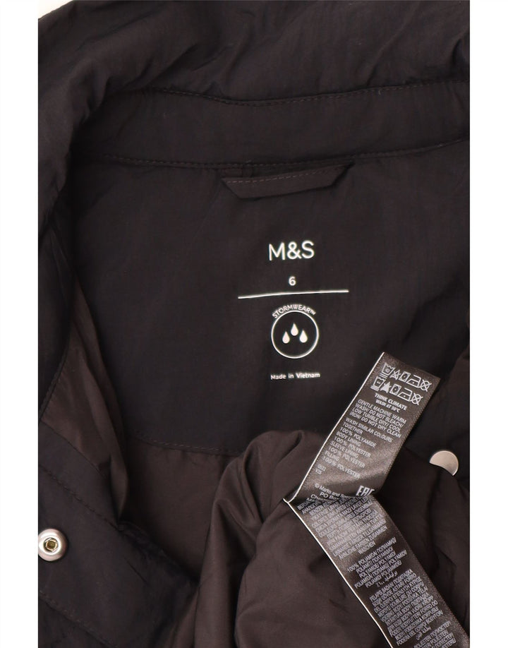 Marks & Spencer Damen Übergroßer, gesteppter, wattierter Mantel UK 6 XS Schwarz