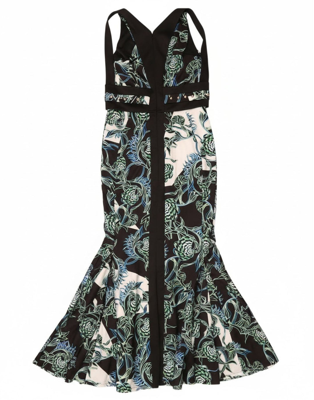 Just Cavalli Damen grafisches Meerjungfrauenkleid IT 44 Medium Black Designer