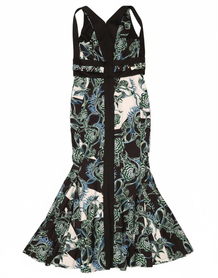 Just Cavalli Damen grafisches Meerjungfrauenkleid IT 44 Medium Black Designer