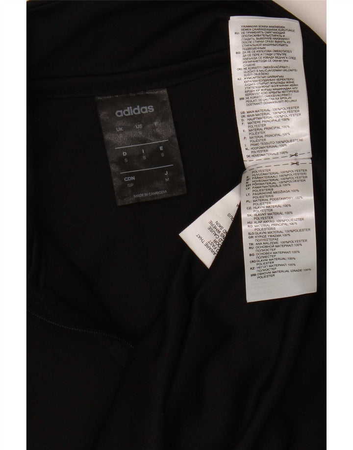 Adidas Herren Climalite Zip Neck Pullover Trainingsanzug Top Small Schwarz Polyester