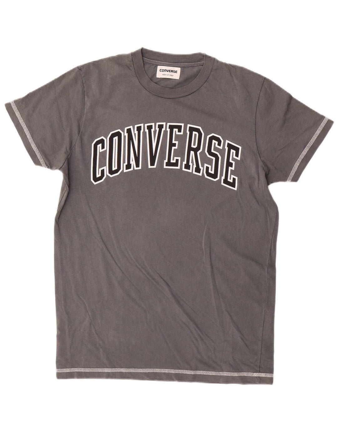 Converse Herren-T-Shirt mit Grafik, Größe S, Grau, Baumwolle