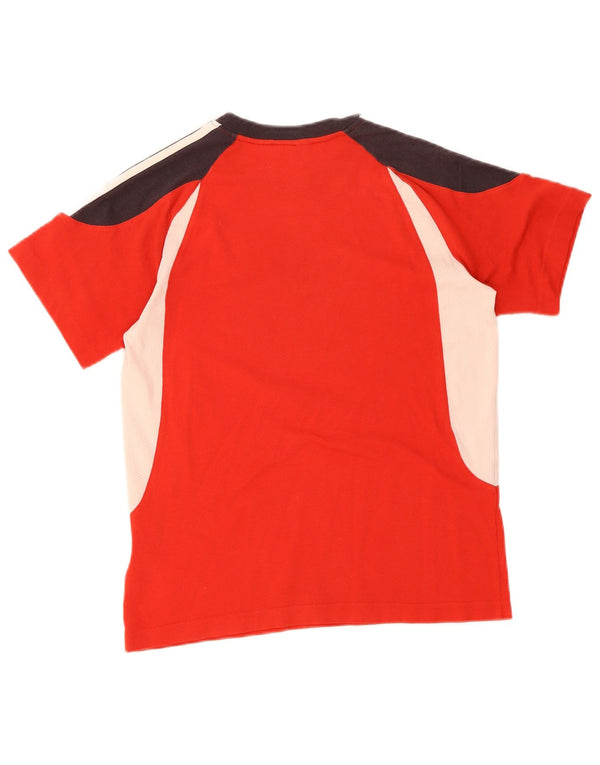Adidas T-Shirt für Jungen, 13–14 Jahre, rot, Colourblock-Baumwolle