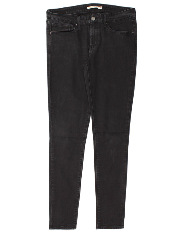 Levi's Damen 711 Skinny Jeans W30 L30 schwarze Baumwolle