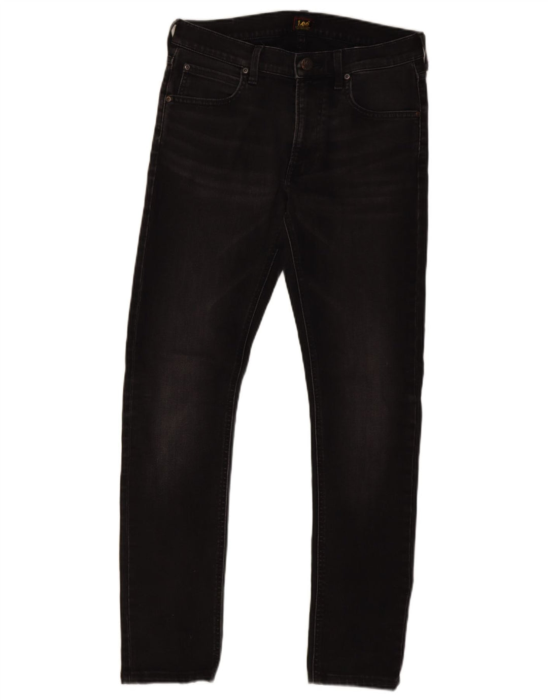 Lee Herren Luke Slim Jeans W31 L31 Schwarze Baumwolle