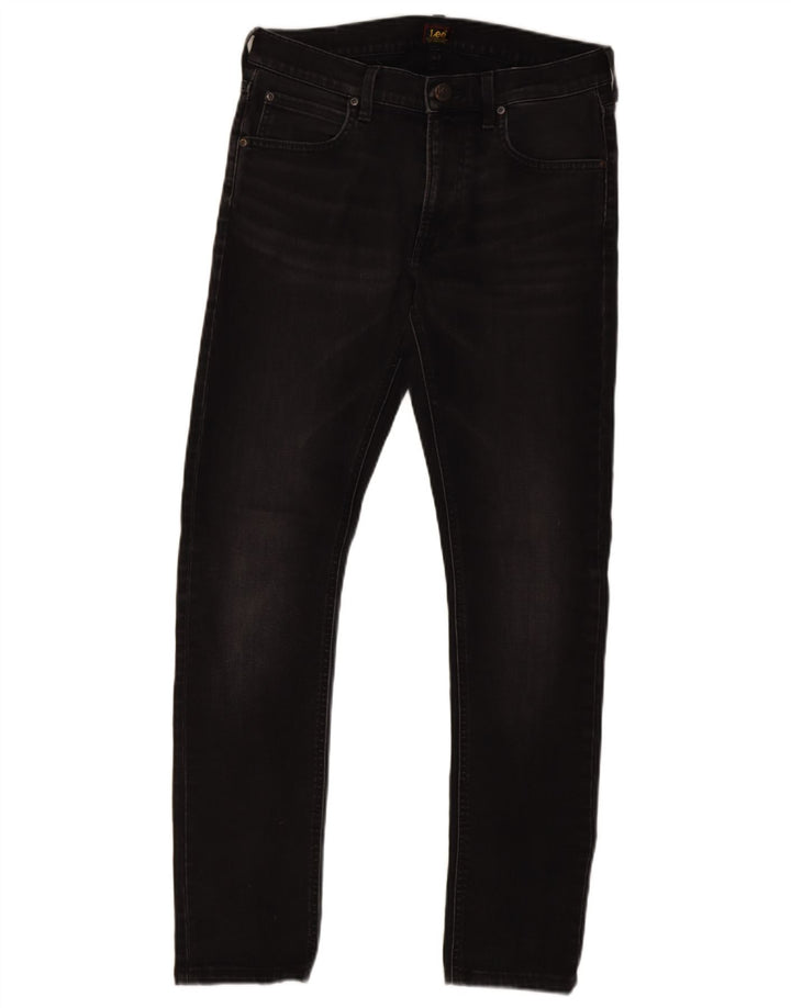Lee Herren Luke Slim Jeans W31 L31 Schwarze Baumwolle