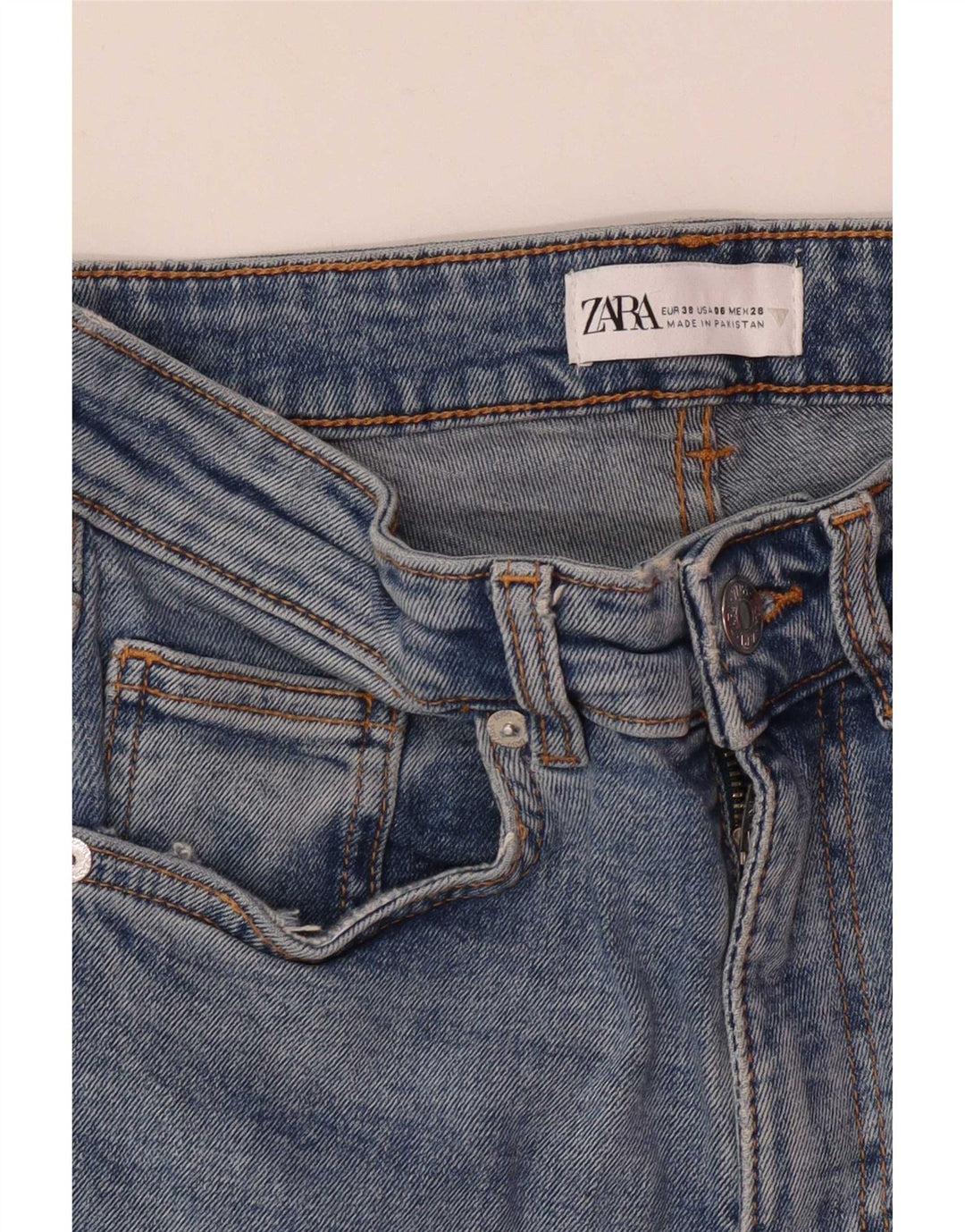 Zara Damen High Rise Flared Jeans EU 38 Small W28 L26 Blau