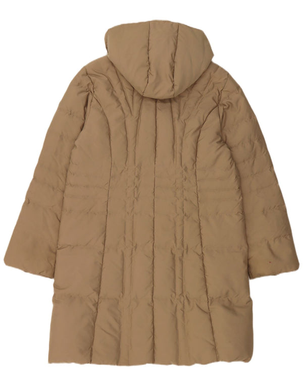 Sergio Tacchini Damen Wattierter Mantel mit Kapuze UK 16 Large Beige
