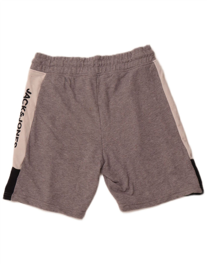 JACK & JONES Herren-Sportshorts mit Grafik, Größe S, Grau, Colourblock-Baumwolle