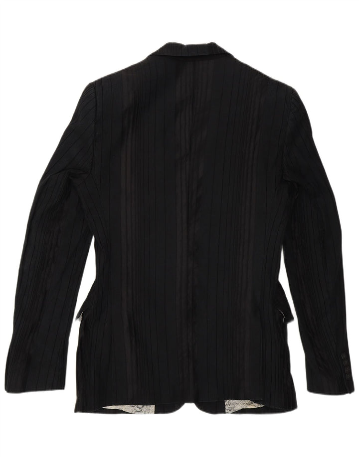 Just Cavalli Herren-Blazer mit 2 Knöpfen, IT 50, groß, schwarz gestreift, Baumwolle