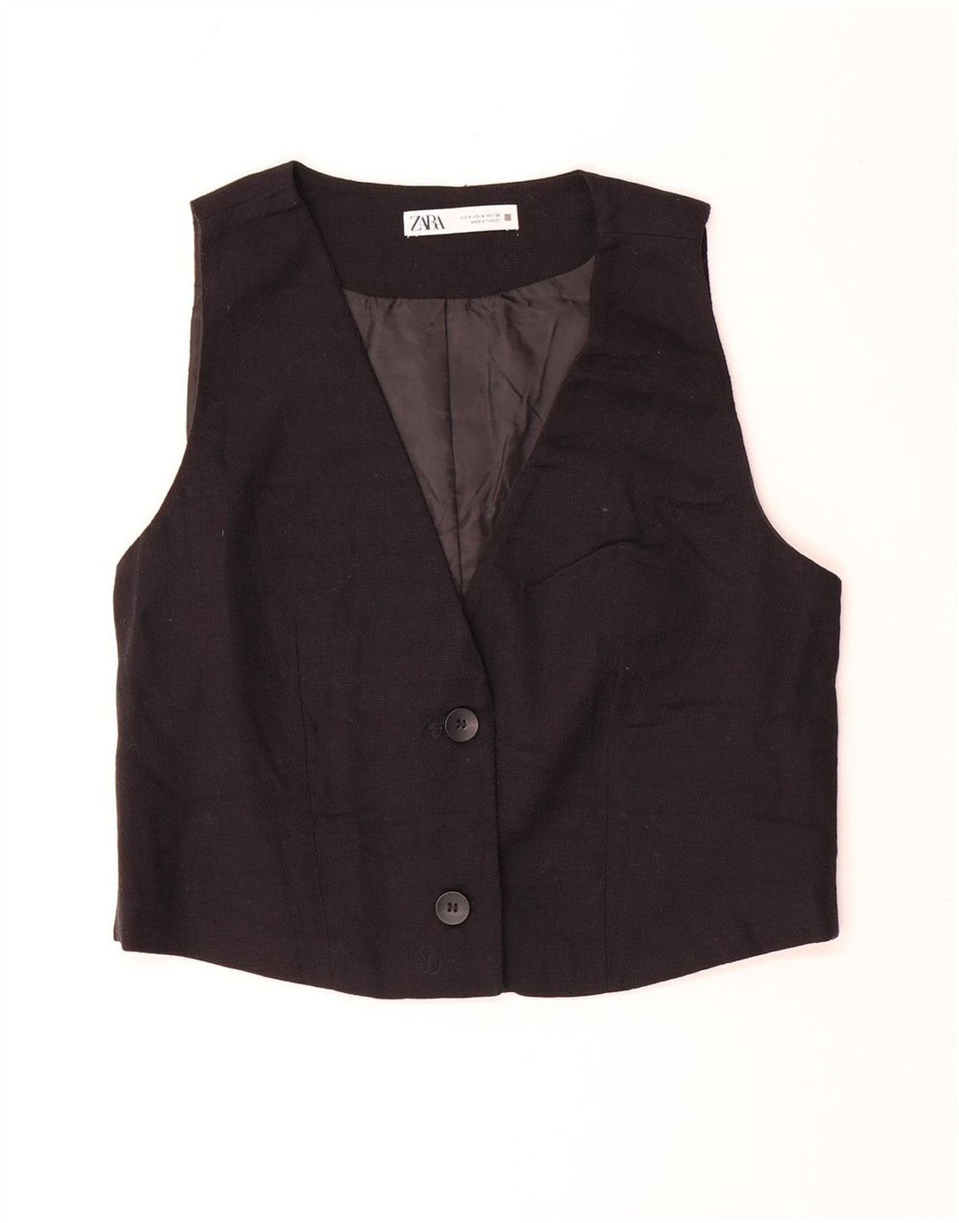 Zara Damen Weste UK 10 Small Schwarz