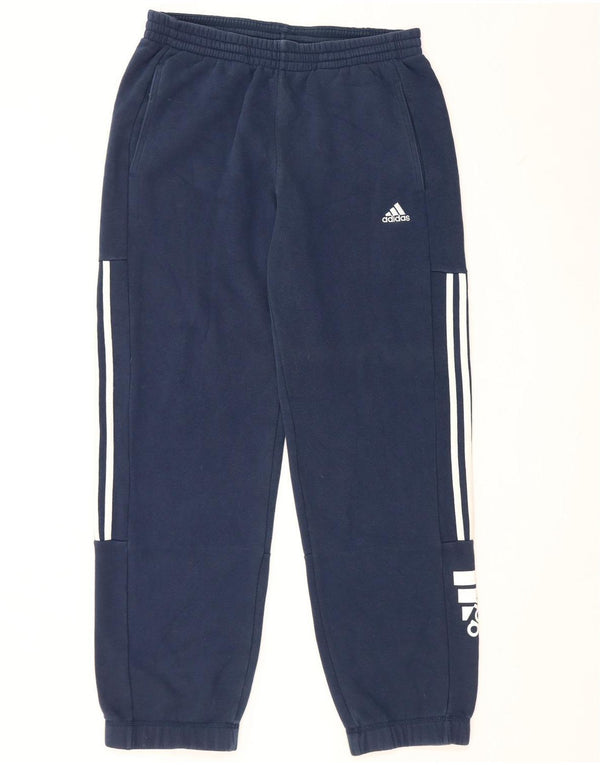 Adidas Herren-Trainingsanzug mit Grafik, Jogginghose, groß, marineblau, Baumwolle