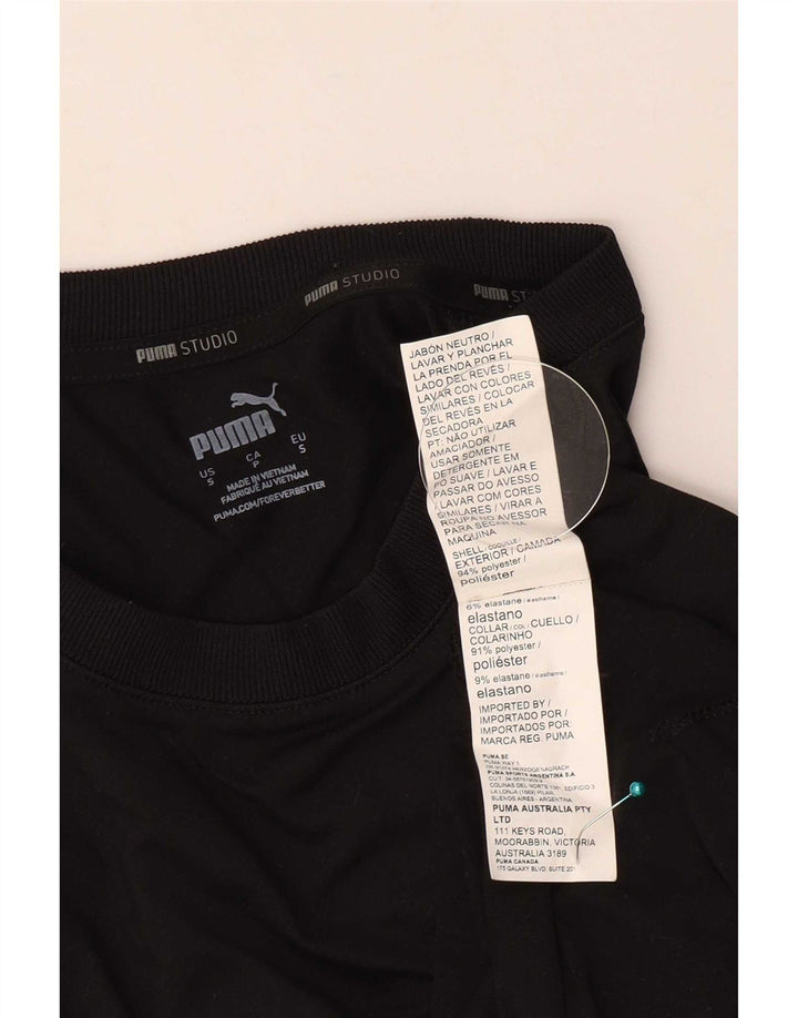 Puma Herren T-Shirt Top Small Schwarz Polyester