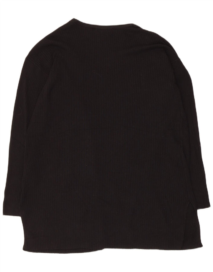 Marks & Spencer Offener Damen-Cardigan-Pullover UK 14 Mittelschwarze Viskose