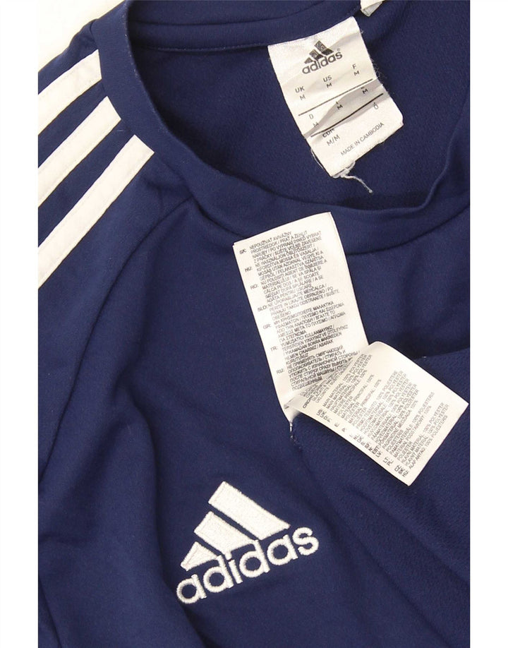 Adidas Herren Climalite T-Shirt Top Medium Marineblau Colourblock Polyester