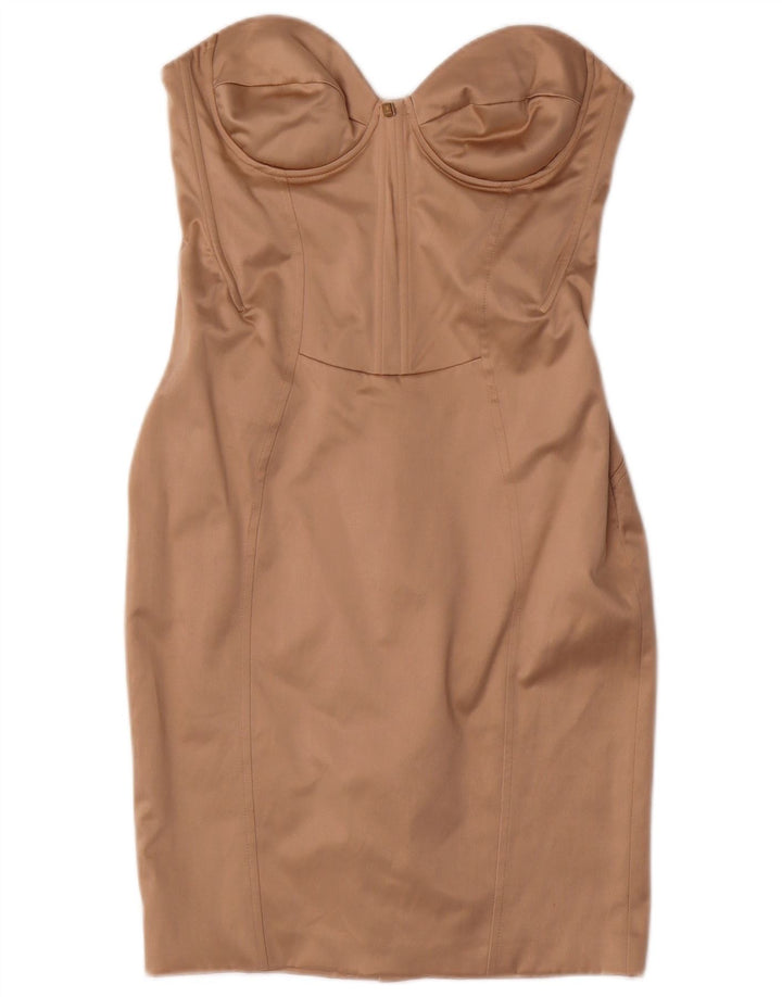 Elisabetta Franchi Damen 2-teiliges Set IT 44 Mittelbeige Polyester