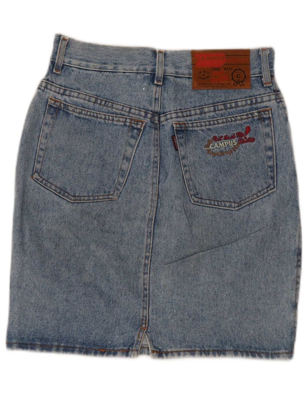 CAMPUS Damen Jeansrock IT 40 Small W26 Blaue Baumwolle