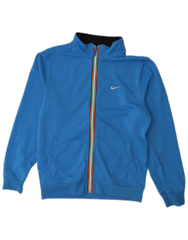 Nike Jungen Grafik-Trainingsanzug-Top-Jacke, 13–14 Jahre, XL, blaues Polyester