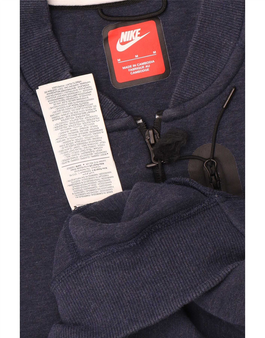 Nike Herren-Trainingsanzug-Oberteil aus Baumwolle in mittlerem Marineblau