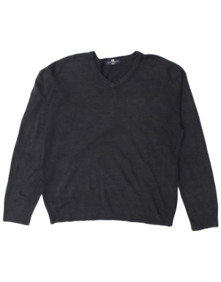 Marks & Spencer Herren Blue Harbour Pullover mit V-Ausschnitt, Größe S, Marineblau