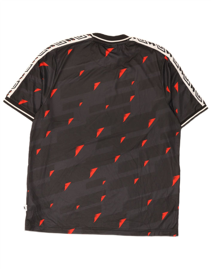 Umbro Herren-T-Shirt mit Grafik, groß, schwarz, geometrisch, Polyester