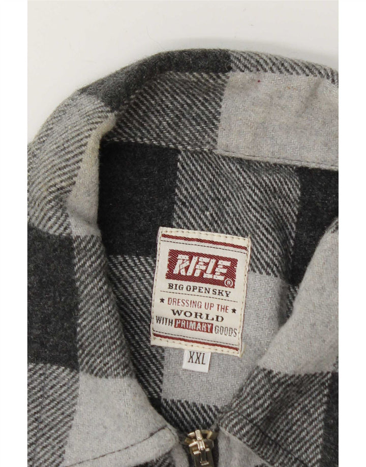 Rifle Herren Lumberjack Flanellhemd 2XL Grau Gingham