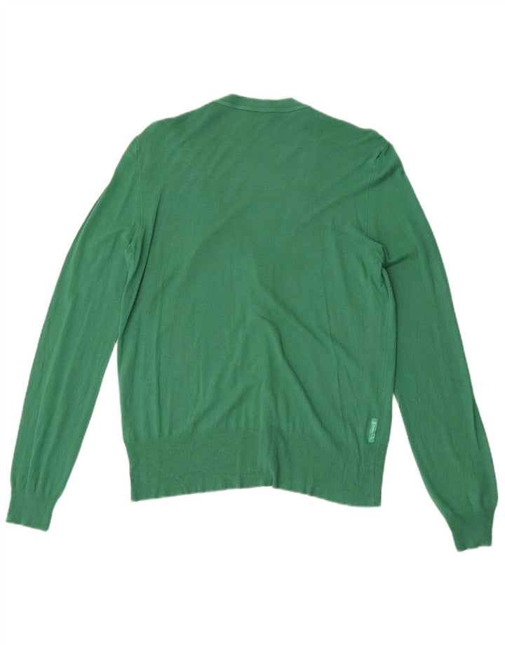 Armani Jeans Damen Strickjacke UK 12 Mittelgrün