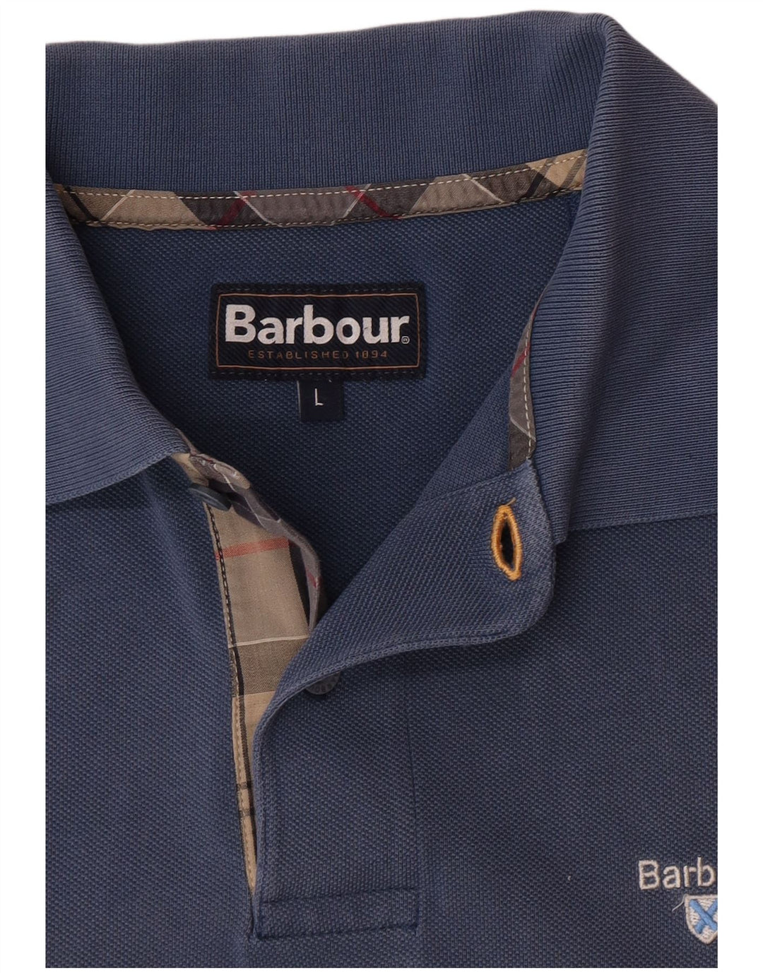 Barbour Herren-Poloshirt, groß, Blau