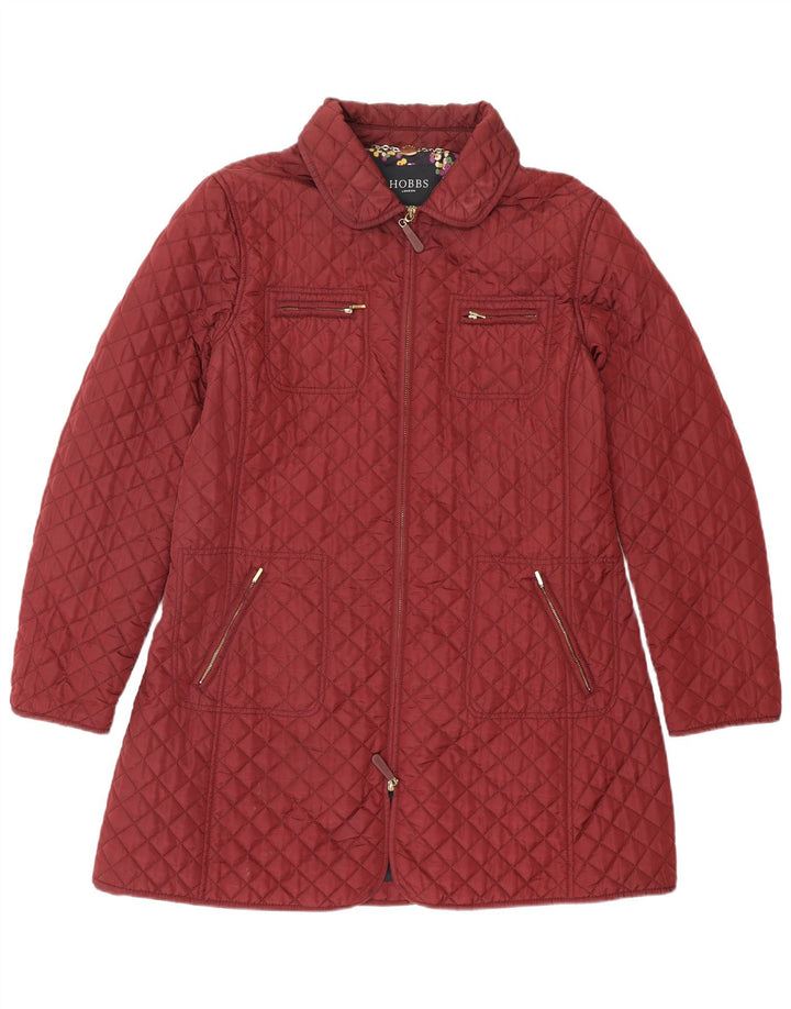 Hobbs Damen Steppjacke UK 14 Medium Maroon Polyamid